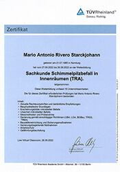 Zertifikat Schimmelpilzbefall Starckjohann
